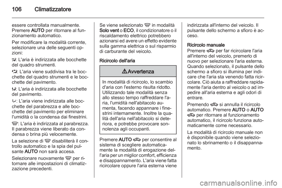 OPEL AMPERA 2012  Manuale di uso e manutenzione (in Italian) 