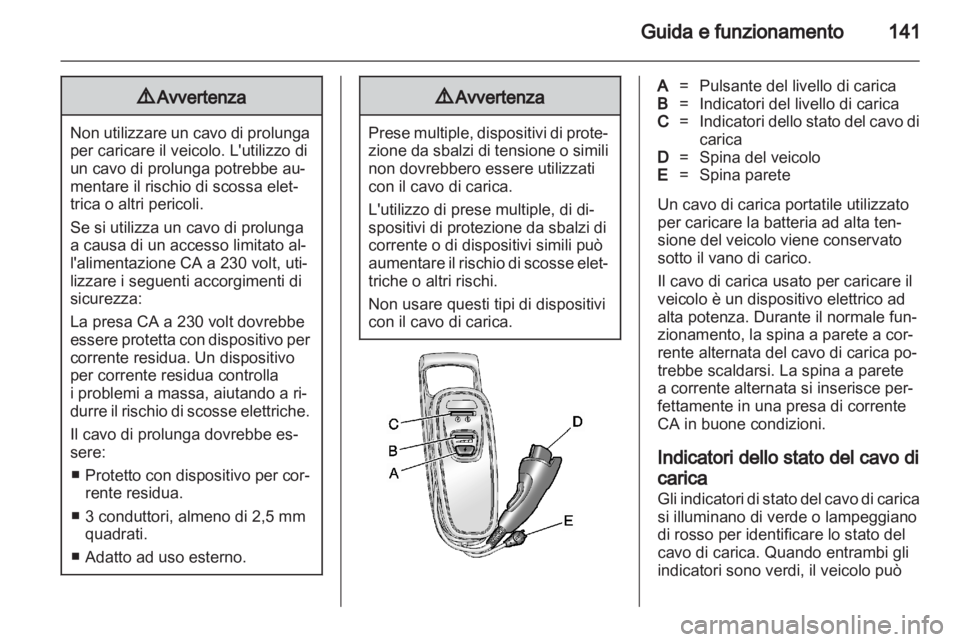 OPEL AMPERA 2012  Manuale di uso e manutenzione (in Italian) 