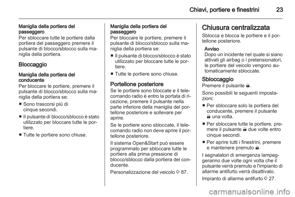 OPEL AMPERA 2012  Manuale di uso e manutenzione (in Italian) 