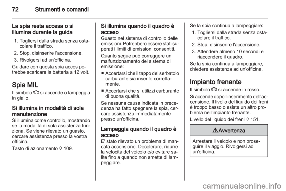 OPEL AMPERA 2012.5  Manuale di uso e manutenzione (in Italian)  OPEL AMPERA 2012.5  Manuale di uso e manutenzione (in Italian)