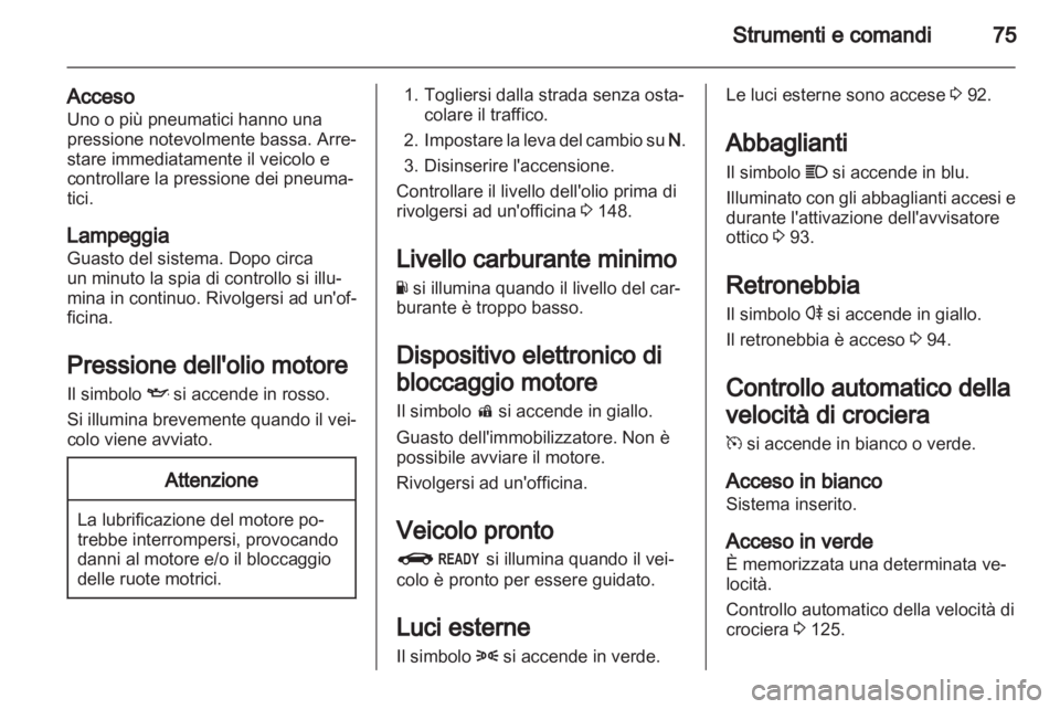 OPEL AMPERA 2012.5  Manuale di uso e manutenzione (in Italian)  OPEL AMPERA 2012.5  Manuale di uso e manutenzione (in Italian)