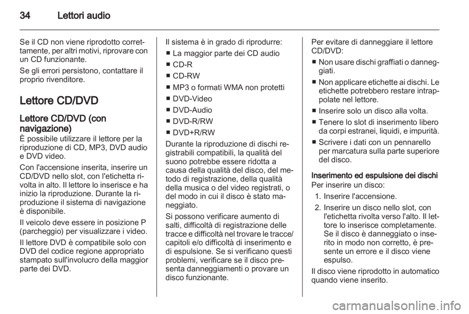 OPEL AMPERA 2013  Manuale del sistema Infotainment (in Italian) 