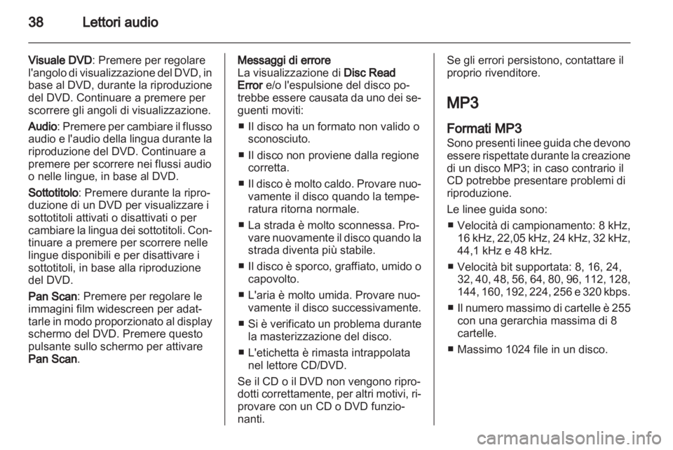 OPEL AMPERA 2013  Manuale del sistema Infotainment (in Italian) 