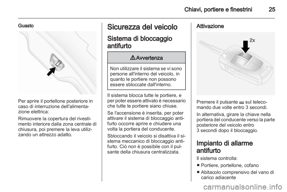 OPEL ANTARA 2012.5  Manuale di uso e manutenzione (in Italian) 