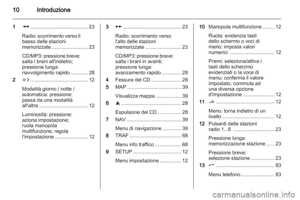 OPEL ANTARA 2013 Manuale del sistema Infotainment (in Italian) OPEL ANTARA 2013 Manuale del sistema Infotainment (in Italian)