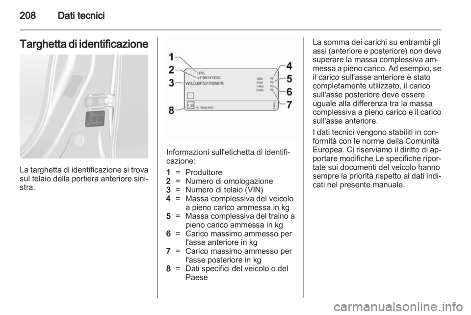 OPEL ANTARA 2013.5  Manuale di uso e manutenzione (in Italian) 