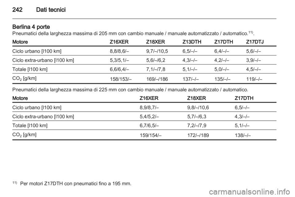OPEL ASTRA H 2011.5  Manuale di uso e manutenzione (in Italian) 