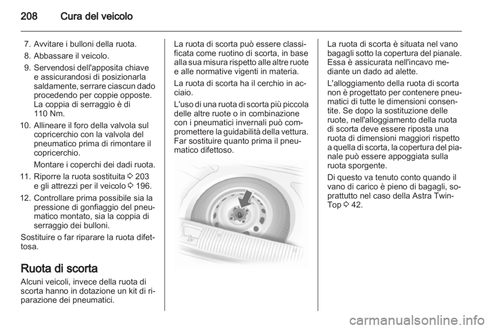 OPEL ASTRA H 2012 Manuale di uso e manutenzione (in Italian) OPEL ASTRA H 2012 Manuale di uso e manutenzione (in Italian)