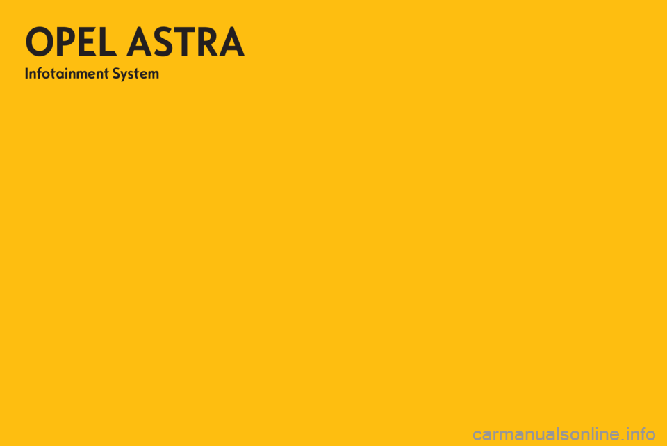 OPEL ASTRA H 2013  Manuale del sistema Infotainment (in Italian) 