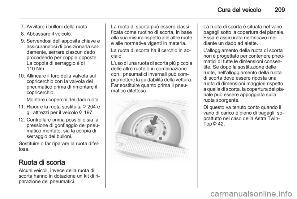 OPEL ASTRA H 2013  Manuale di uso e manutenzione (in Italian) 