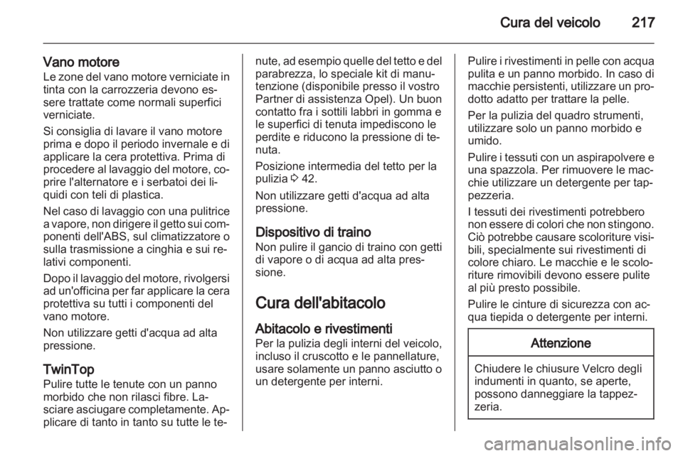 OPEL ASTRA H 2013  Manuale di uso e manutenzione (in Italian) 