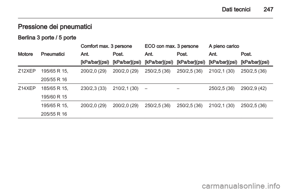 OPEL ASTRA H 2013  Manuale di uso e manutenzione (in Italian) 