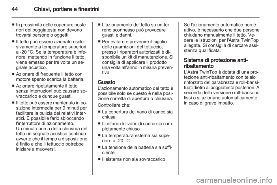 OPEL ASTRA H 2013  Manuale di uso e manutenzione (in Italian) 