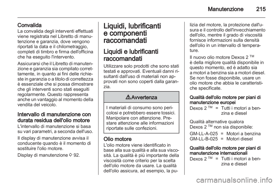 OPEL ASTRA J 2011  Manuale di uso e manutenzione (in Italian) 
