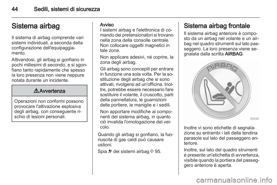 OPEL ASTRA J 2011  Manuale di uso e manutenzione (in Italian) 