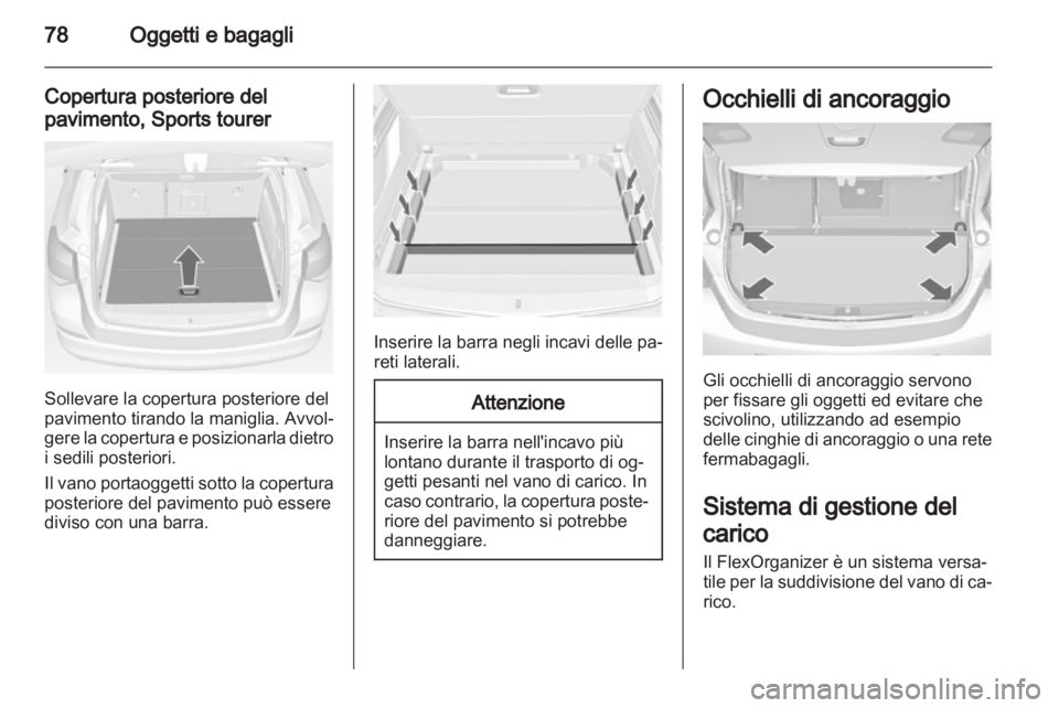 OPEL ASTRA J 2011.5  Manuale di uso e manutenzione (in Italian) 