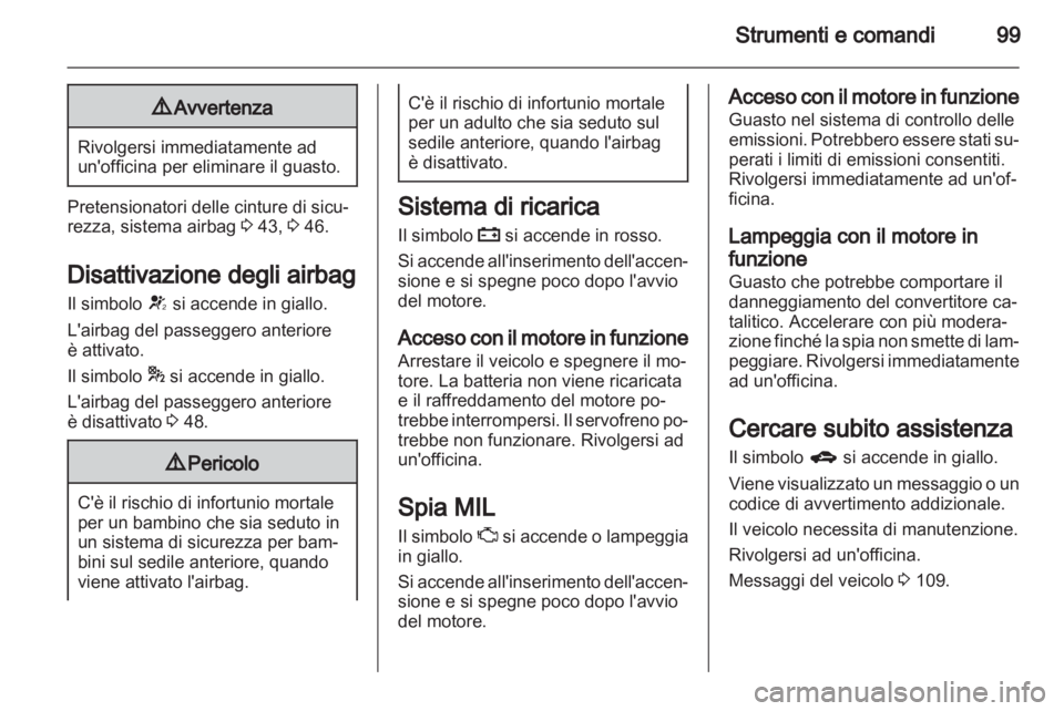 OPEL ASTRA J 2011.5  Manuale di uso e manutenzione (in Italian) 
