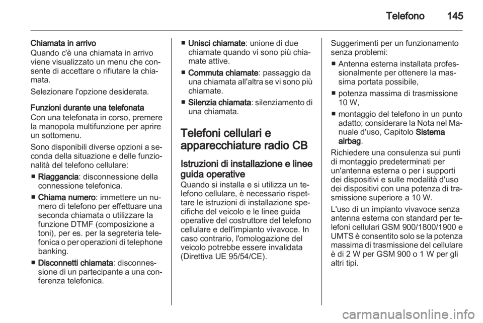 OPEL ASTRA J 2012  Manuale del sistema Infotainment (in Italian) 