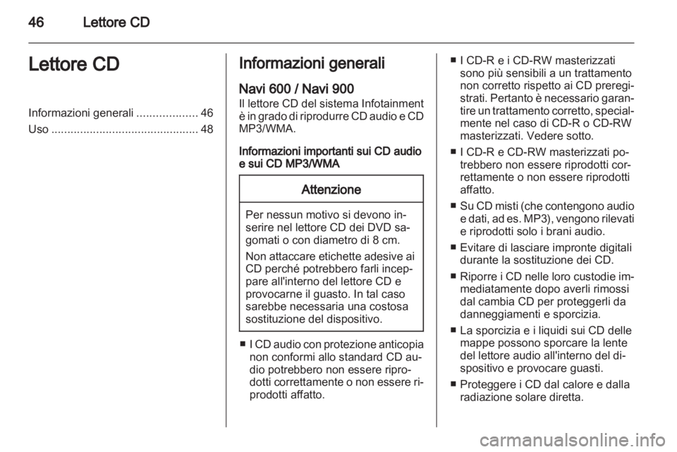 OPEL ASTRA J 2012  Manuale del sistema Infotainment (in Italian) 