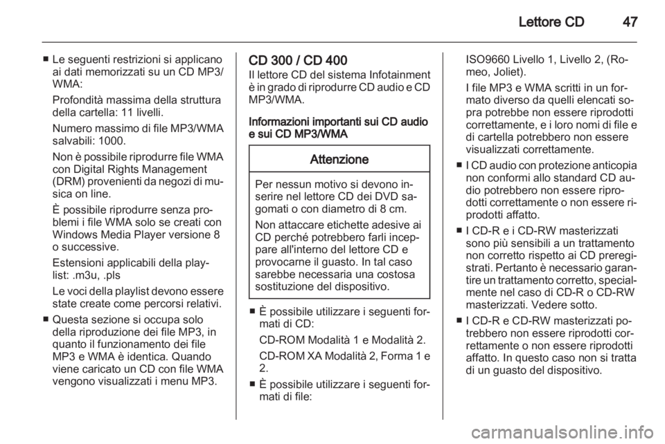 OPEL ASTRA J 2012  Manuale del sistema Infotainment (in Italian) 