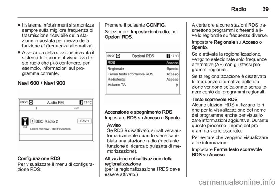 OPEL ASTRA J 2013  Manuale del sistema Infotainment (in Italian) 