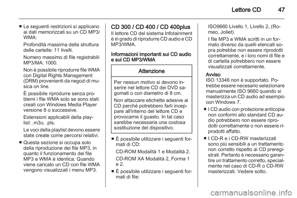 OPEL ASTRA J 2013  Manuale del sistema Infotainment (in Italian) 