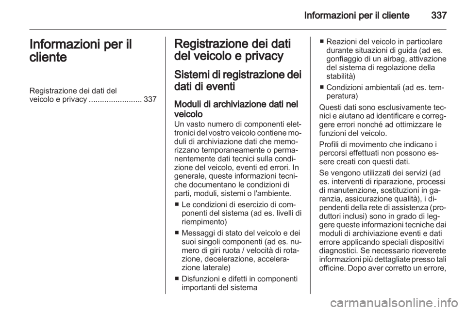 OPEL ASTRA J 2013  Manuale di uso e manutenzione (in Italian) 