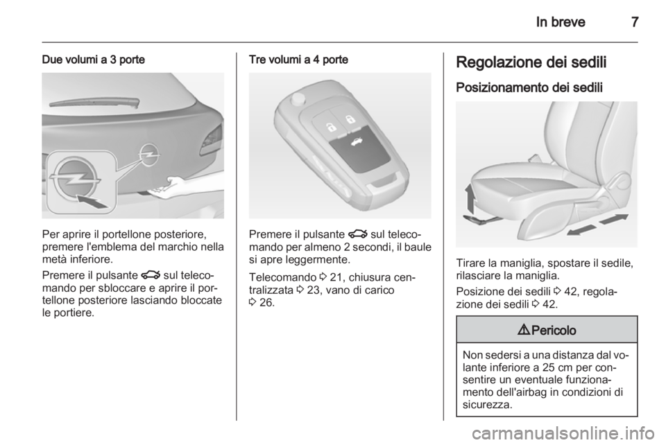 OPEL ASTRA J 2013  Manuale di uso e manutenzione (in Italian) 