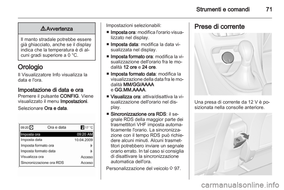 OPEL ASTRA J GTC 2012  Manuale di uso e manutenzione (in Italian) 