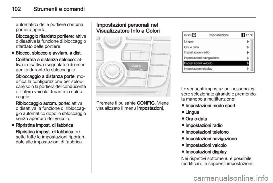 OPEL ASTRA J GTC 2012.5  Manuale di uso e manutenzione (in Italian) 
