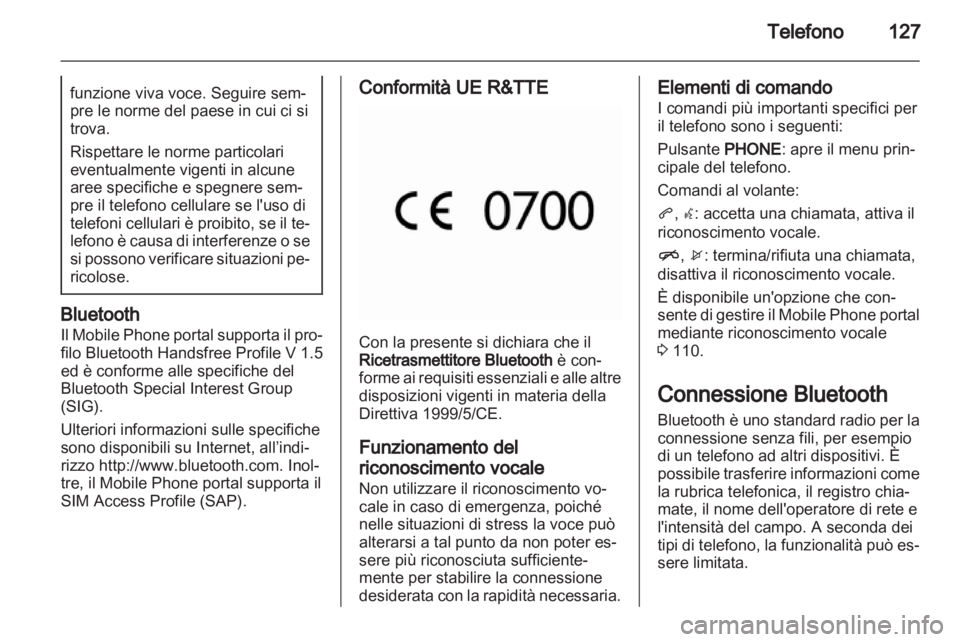 OPEL CASCADA 2013.5 Manuale del sistema Infotainment (in Italian) OPEL CASCADA 2013.5 Manuale del sistema Infotainment (in Italian)