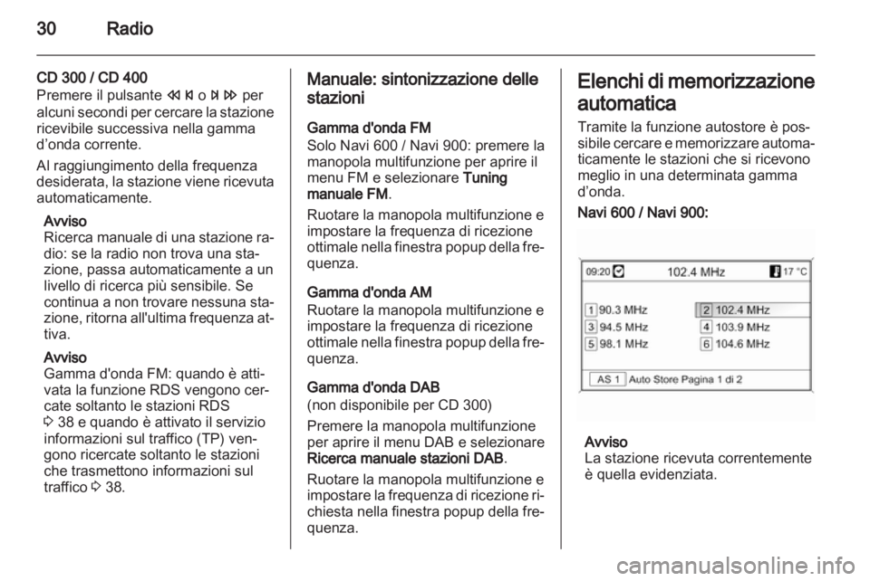 OPEL CASCADA 2013.5  Manuale del sistema Infotainment (in Italian) 