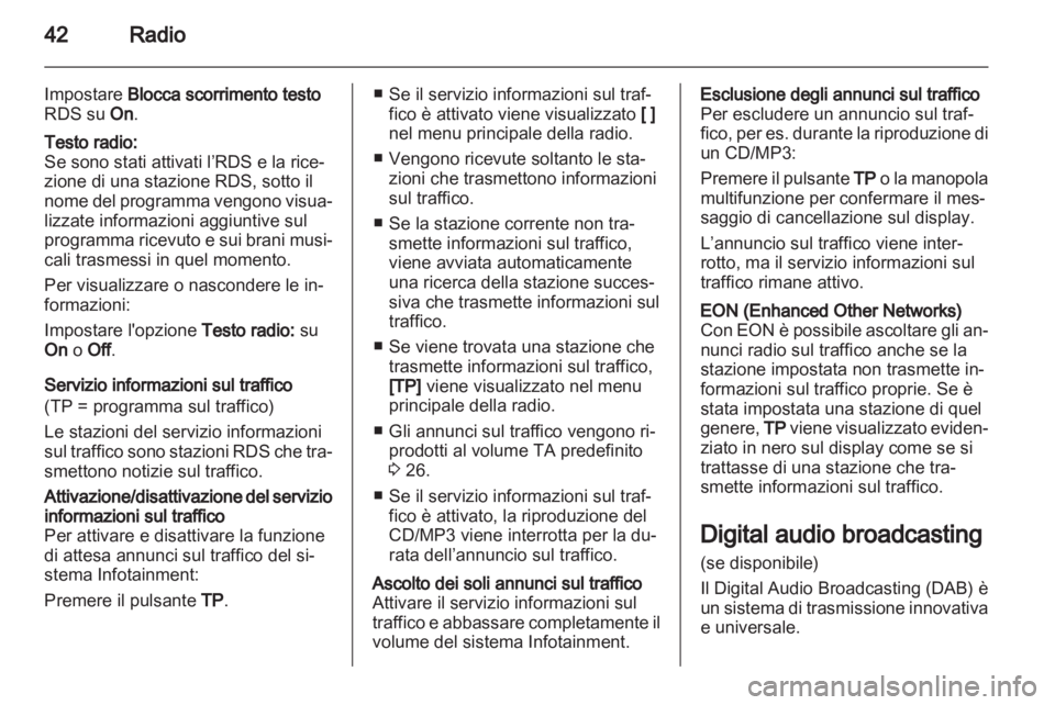 OPEL CASCADA 2013.5  Manuale del sistema Infotainment (in Italian) 