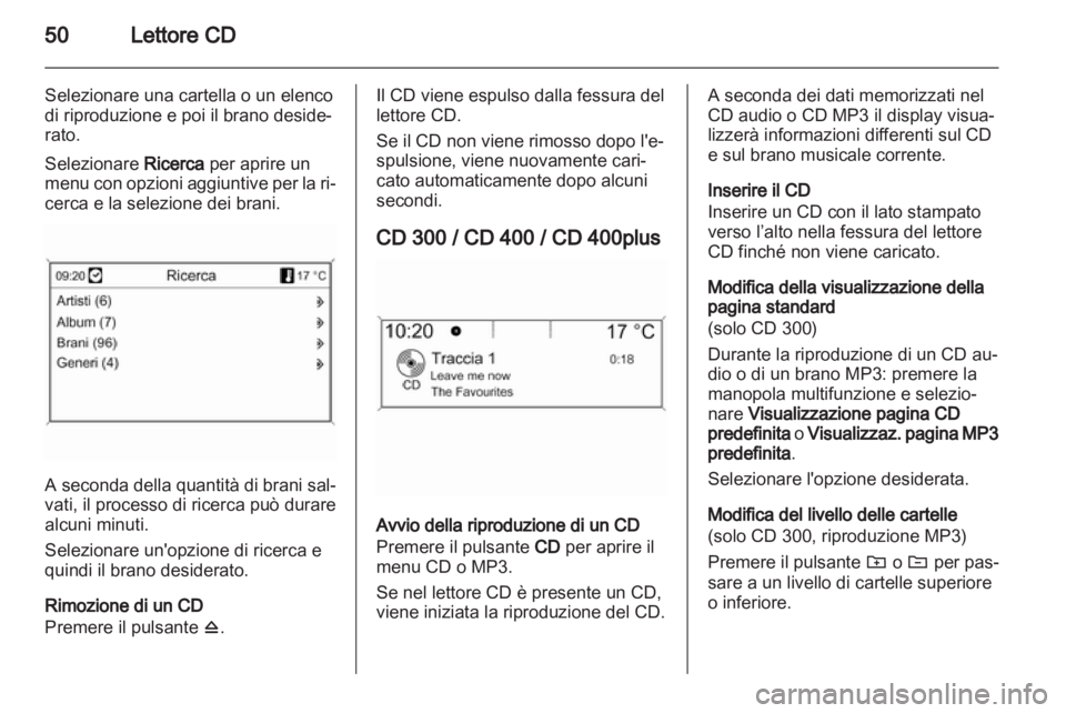 OPEL CASCADA 2013.5  Manuale del sistema Infotainment (in Italian) 