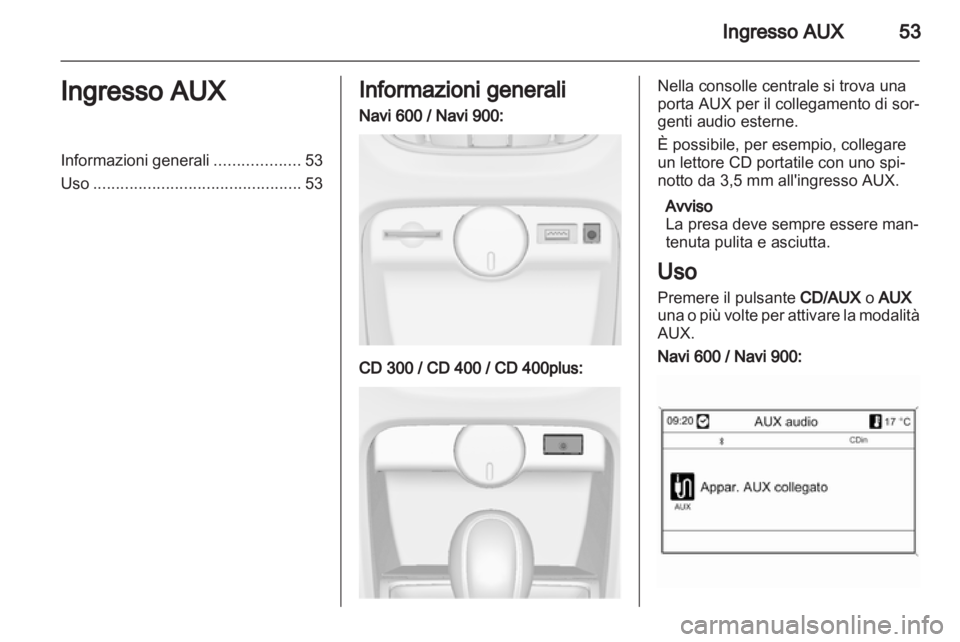 OPEL CASCADA 2013.5  Manuale del sistema Infotainment (in Italian) 
