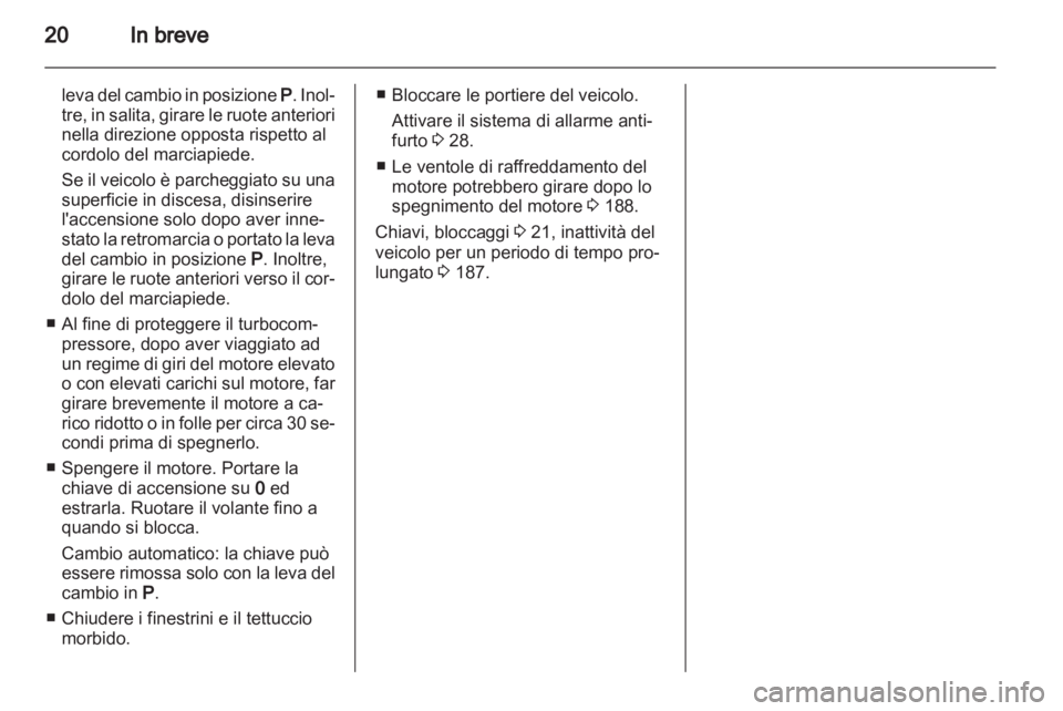 OPEL CASCADA 2013.5  Manuale di uso e manutenzione (in Italian) 