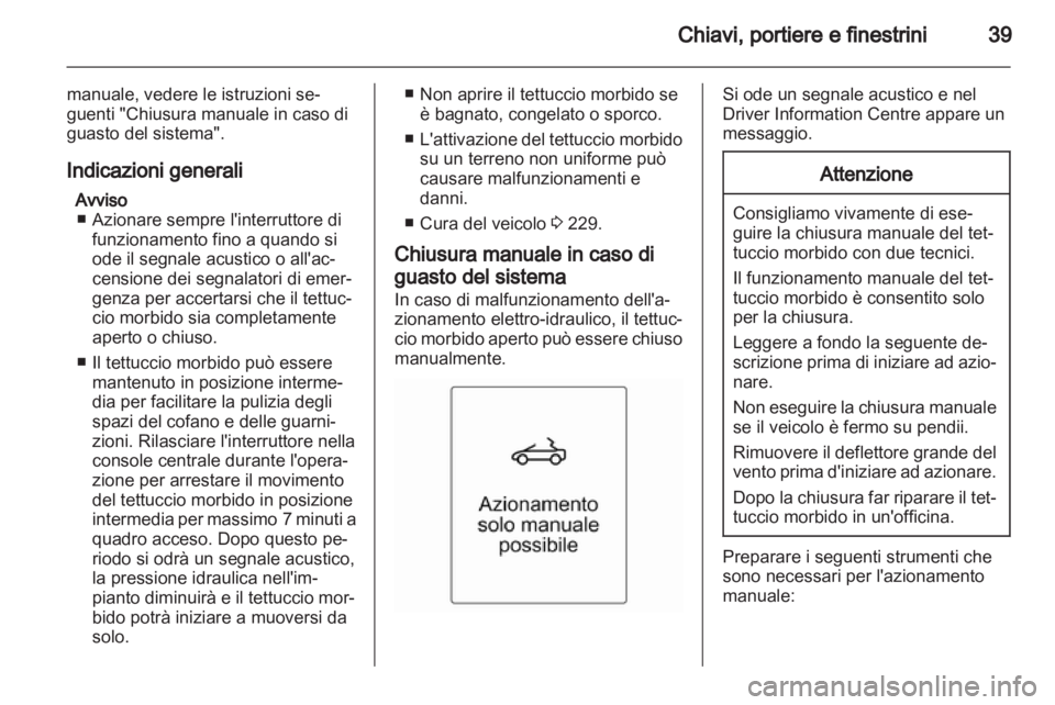 OPEL CASCADA 2013.5  Manuale di uso e manutenzione (in Italian) 