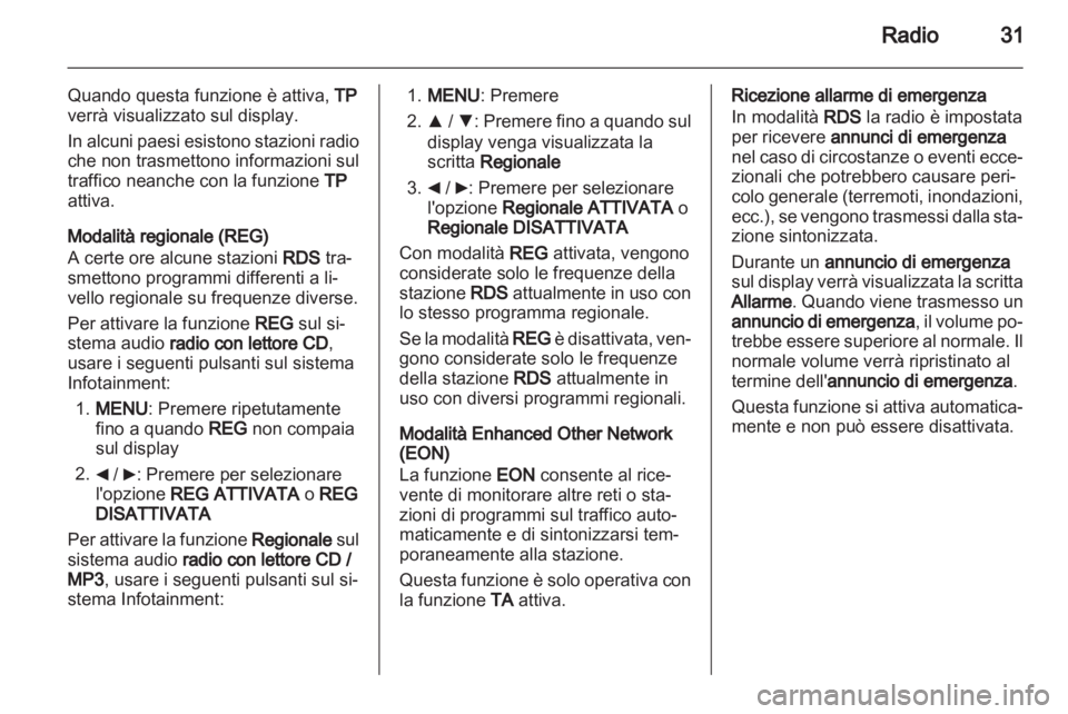 OPEL COMBO D 2013  Manuale del sistema Infotainment (in Italian) 