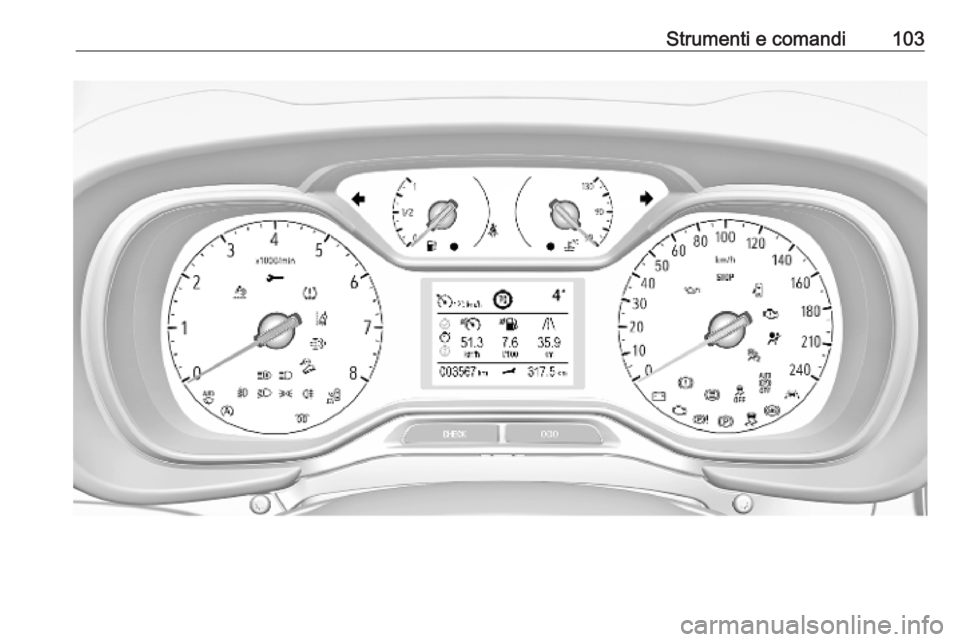 OPEL COMBO E 2019 Manuale di uso e manutenzione (in Italian) Strumenti e comandi103 OPEL COMBO E 2019 Manuale di uso e manutenzione (in Italian) Strumenti e comandi103