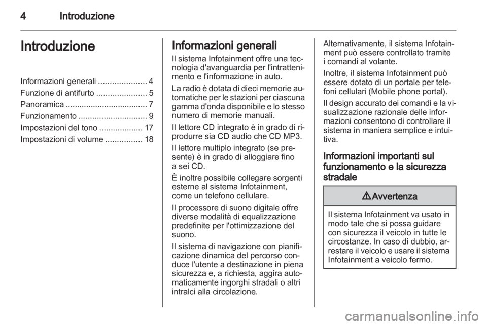 OPEL CORSA 2010.5  Manuale del sistema Infotainment (in Italian) 