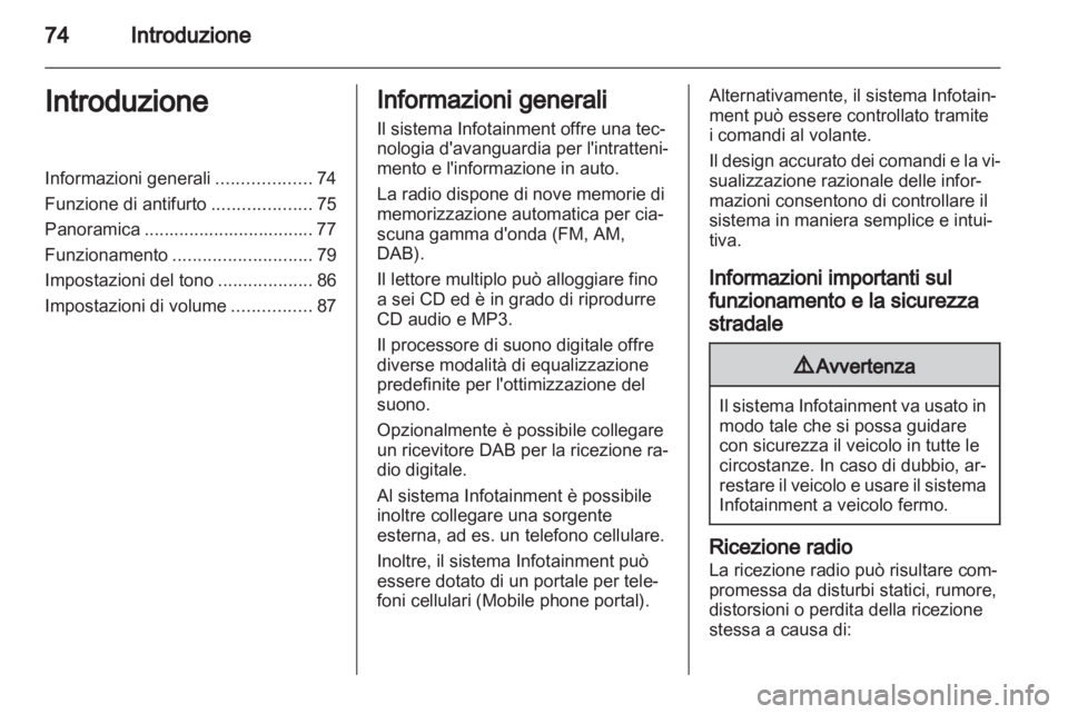 OPEL CORSA 2010.5 Manuale del sistema Infotainment (in Italian) OPEL CORSA 2010.5 Manuale del sistema Infotainment (in Italian)