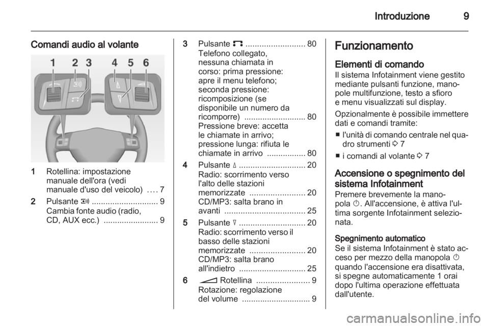 OPEL CORSA 2011 Manuale del sistema Infotainment (in Italian) OPEL CORSA 2011 Manuale del sistema Infotainment (in Italian)