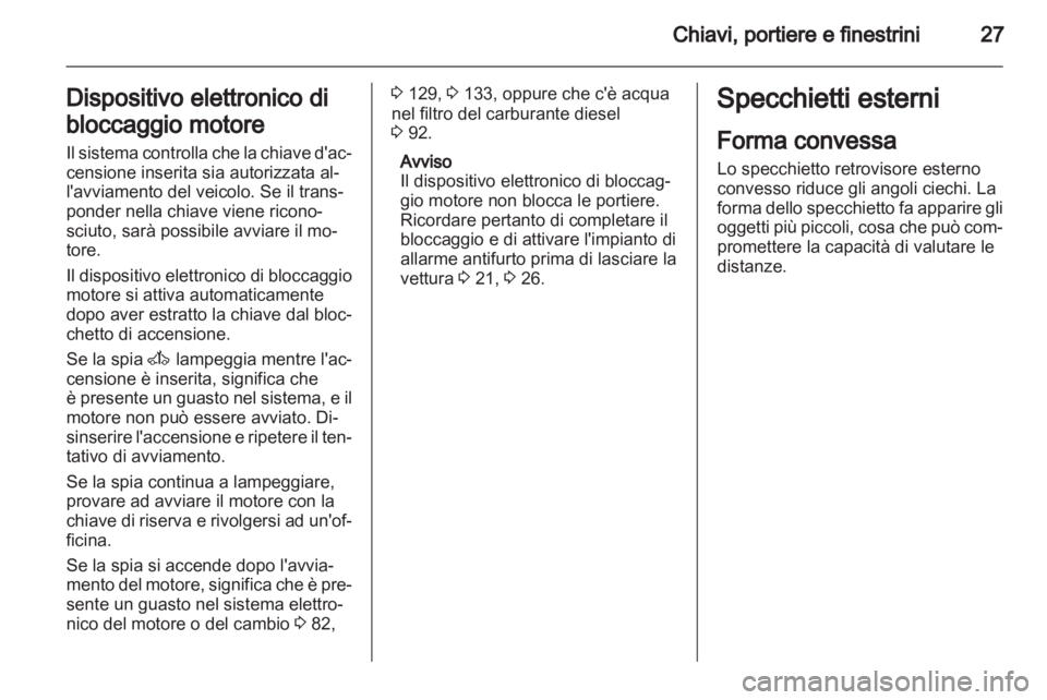 OPEL CORSA 2011 Manuale di uso e manutenzione (in Italian) OPEL CORSA 2011 Manuale di uso e manutenzione (in Italian)