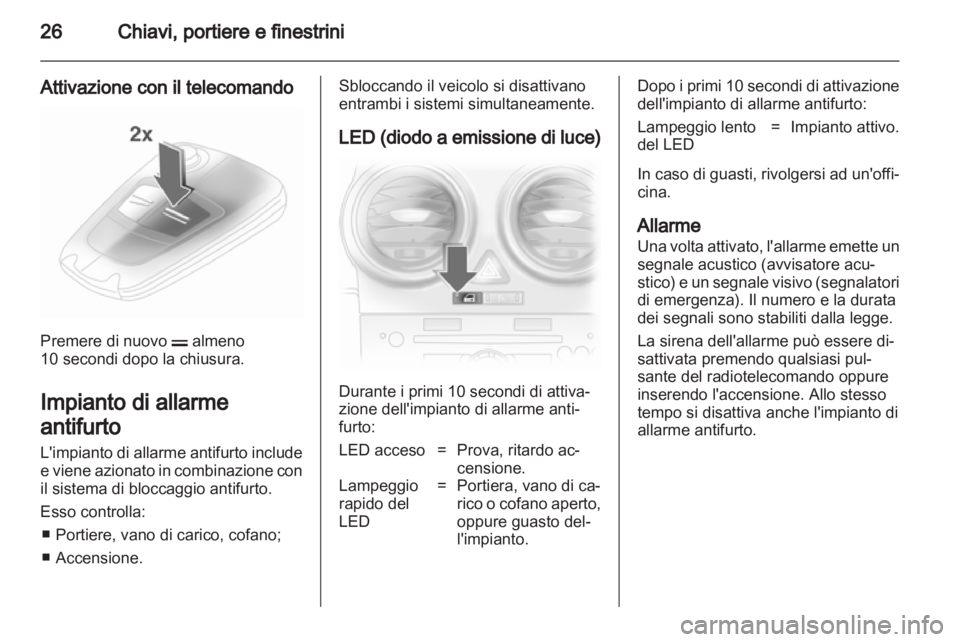 OPEL CORSA 2012.5  Manuale di uso e manutenzione (in Italian) 