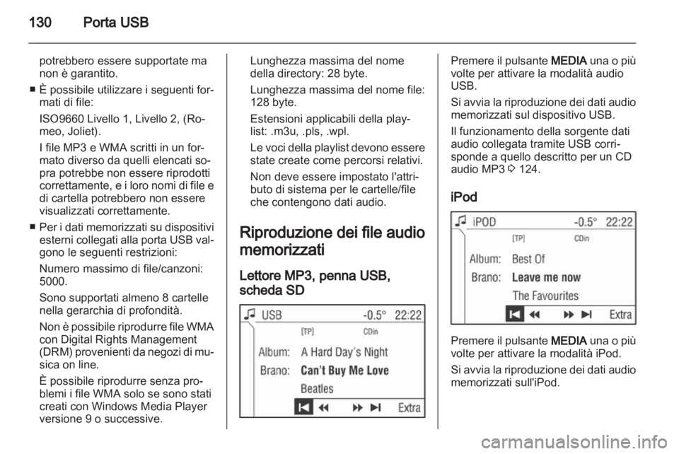 OPEL CORSA 2013 Manuale del sistema Infotainment (in Italian) OPEL CORSA 2013 Manuale del sistema Infotainment (in Italian)