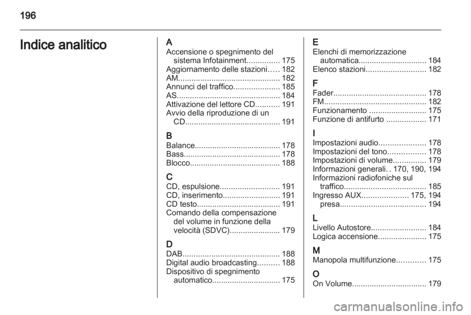 OPEL CORSA 2013 Manuale del sistema Infotainment (in Italian) OPEL CORSA 2013 Manuale del sistema Infotainment (in Italian)