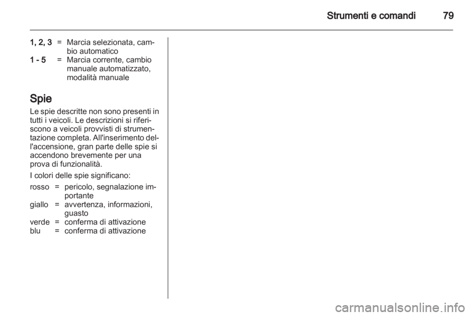 OPEL CORSA 2013  Manuale di uso e manutenzione (in Italian) 