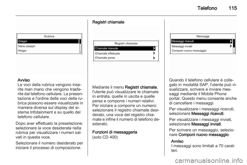 OPEL INSIGNIA 2011  Manuale del sistema Infotainment (in Italian) 