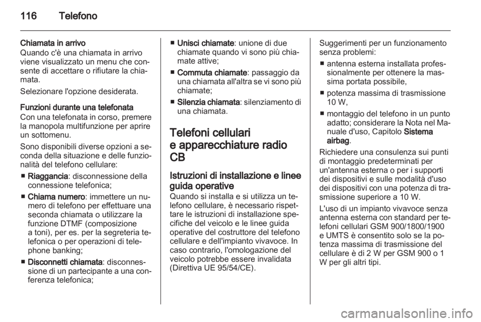 OPEL INSIGNIA 2011  Manuale del sistema Infotainment (in Italian) 