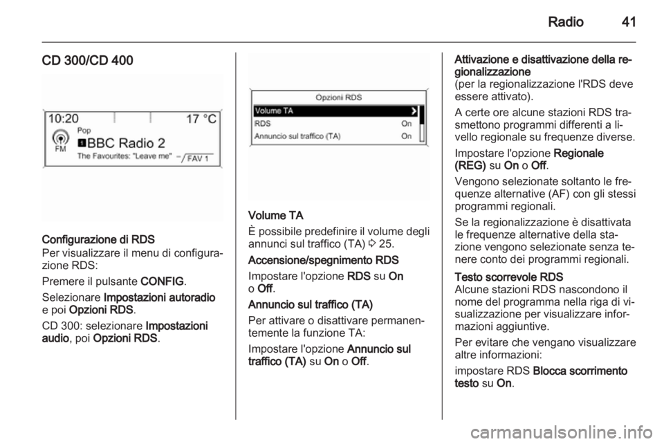 OPEL INSIGNIA 2011  Manuale del sistema Infotainment (in Italian) 